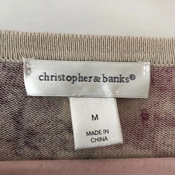 Christopher & Banks Pink Button Down Cardigan - Picture 2 of 6